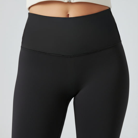 Core Fit Black High-Waist Seamless Leggings